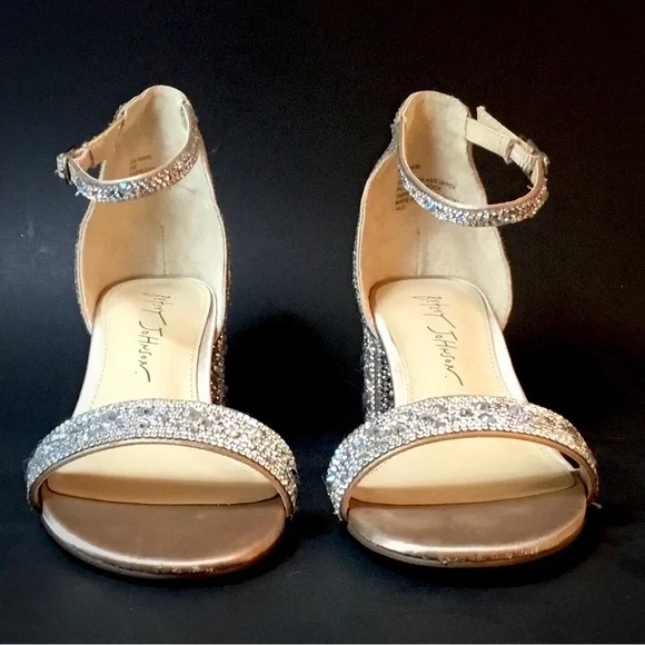 Blue by Betsey Johnson ‘Mari’ Heeled Sandals in Champagne - Picture 7 of 16